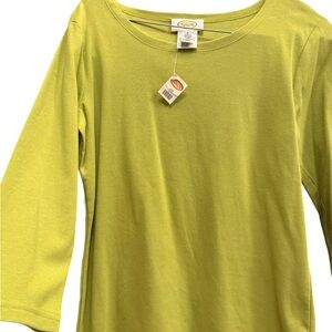 Talbots Lime Long Sleeve T-Shirt
